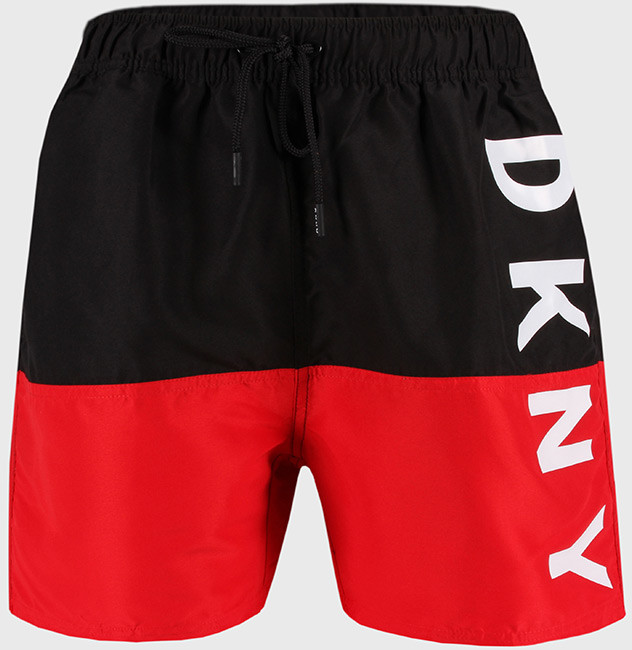 DKNY Czarno-czerwone szorty kąpielowe DKNY Naxos