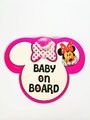 Disney Naklejka przyssawka ostrzegawcza Baby on board Disney Minnie ACS201