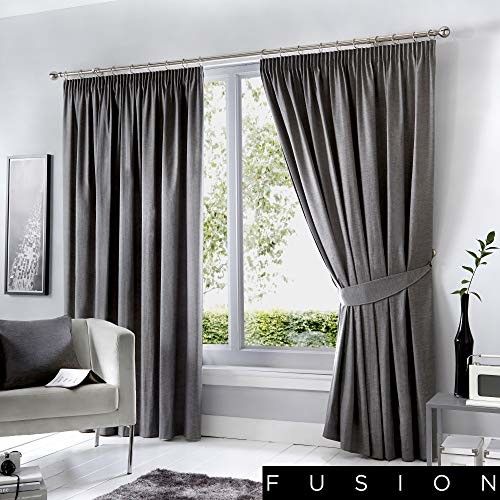 Fusion Home Furnishings Poduszka Fusion z izolacją termiczną, kolor antracytowy, kurtyna: 66