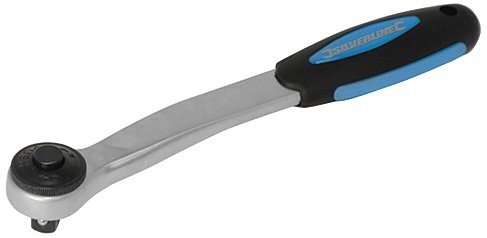 Silverline 380416 wytrzymała grzechotka przełączana 1/2 cala, 250 MM 380416