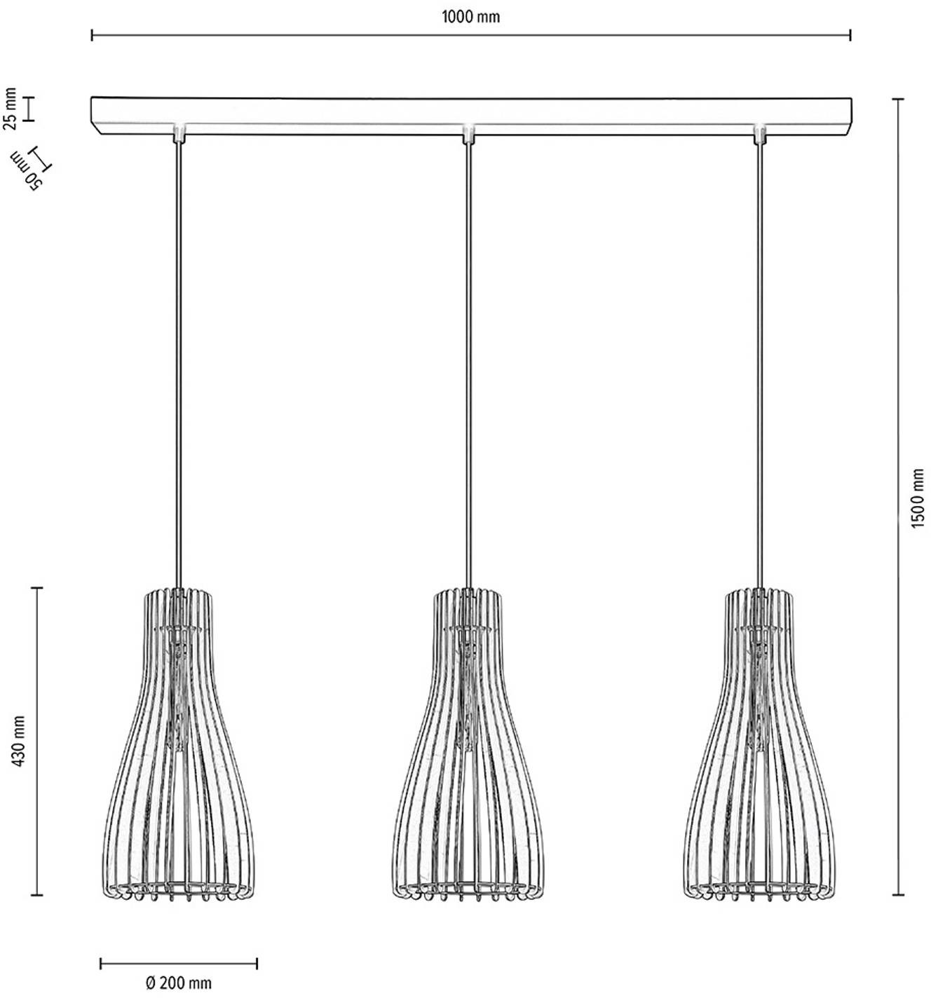 ENVOLIGHT Envolight Furn lampa wisząca brzoza sklejka 3-pkt.