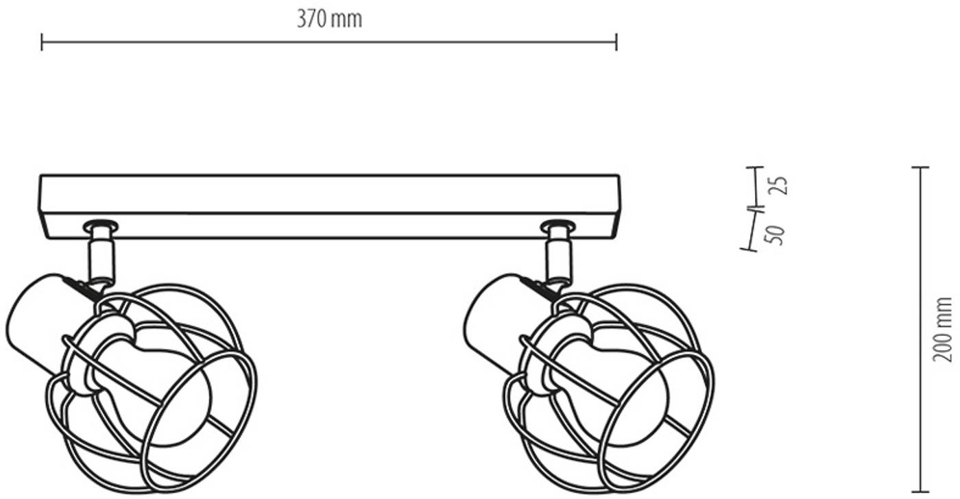 ENVOLIGHT Envolight Fence lampa sufitowa metal/drewno 2-pkt.