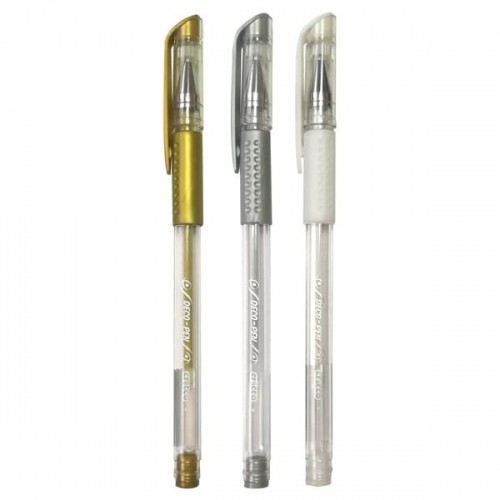 Długopis żelowy DECO PEN złoty/srebrny/biały 0,7mm /CR012/MIX/ AM478