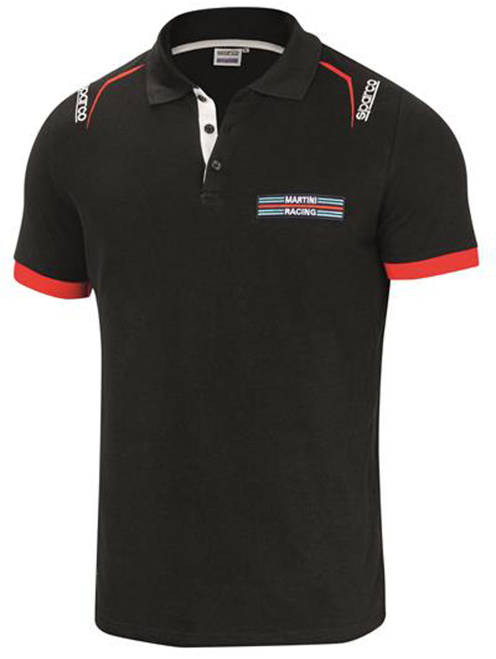 Sparco Koszulka polo męska Martini Logo black 01276MRNR1S