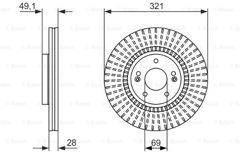 BOSCH Tarcza hamulcowa 0 986 479 786