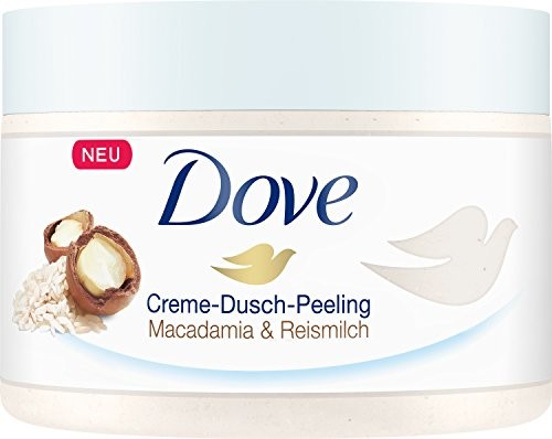 Dove Peeling Pod Prysznic Macadamia i Mleczko Ryżowe - 4 x 225 ml