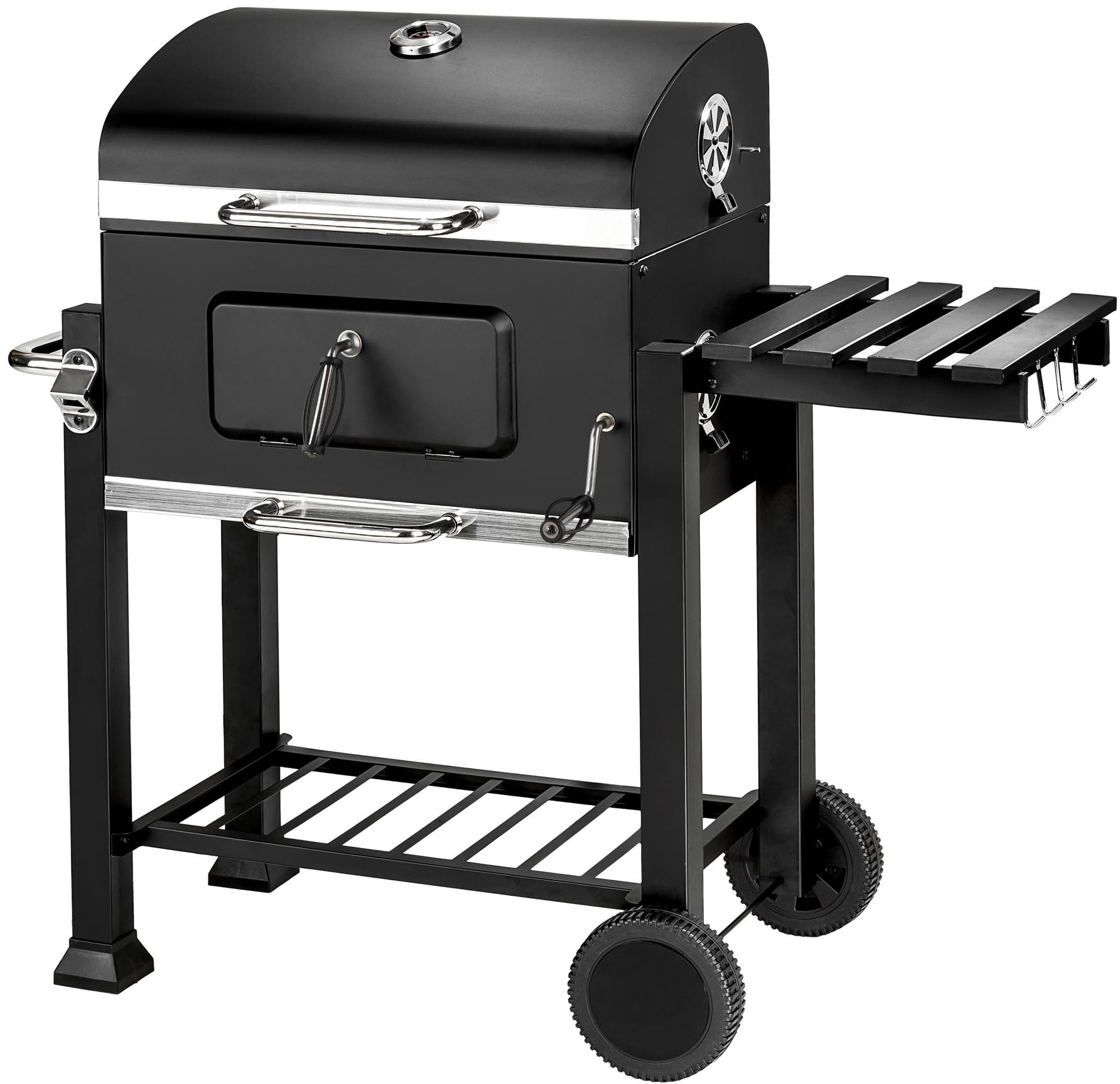 tectake Grill węglowy regulowany na wysokość - czarny 402174