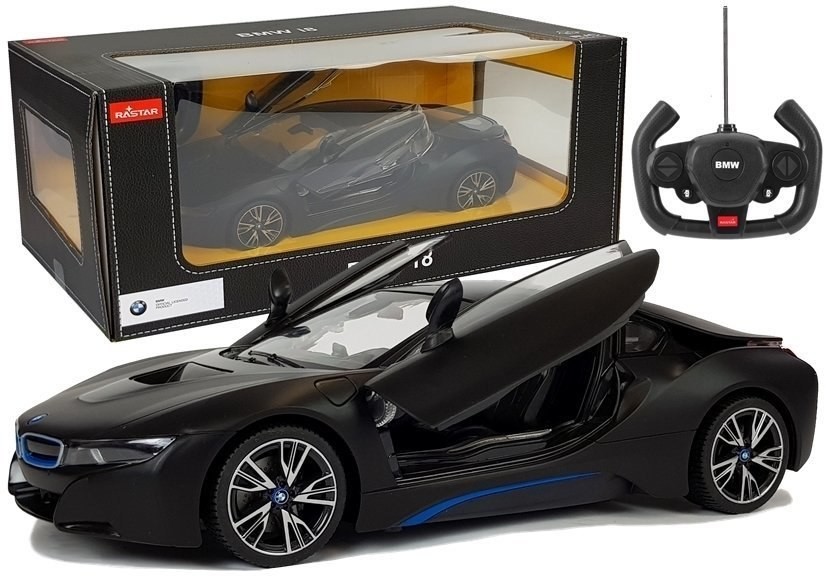 Rastar Auto R/C BMW i8 1:14 Czarny Drzwi Automatyczne 6015