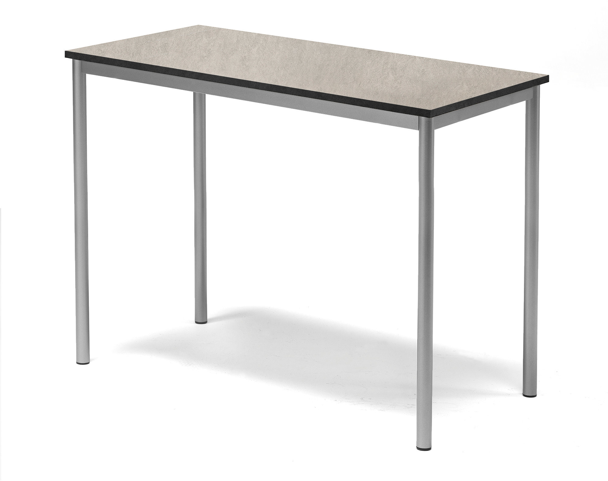 AJ Produkty Stół Sonitus, 1200x600x900 mm, rama srebrna, dźwiękochłonne linoleum, szary