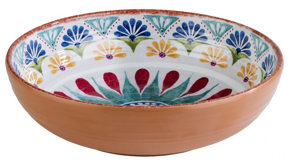 APS Miska okrągła z melaminy 3 l, niebiesko-biała | Arabesque