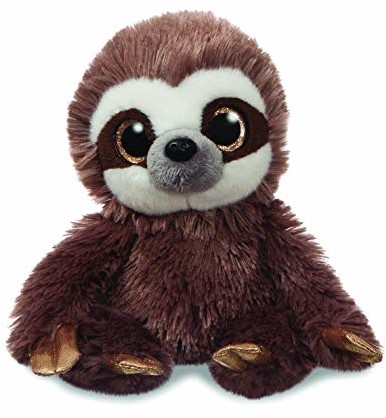 Aurora 61198, Sparkle Tales, Harvey The Sloth, 18 cm, miękka zabawka, brązowy 61198