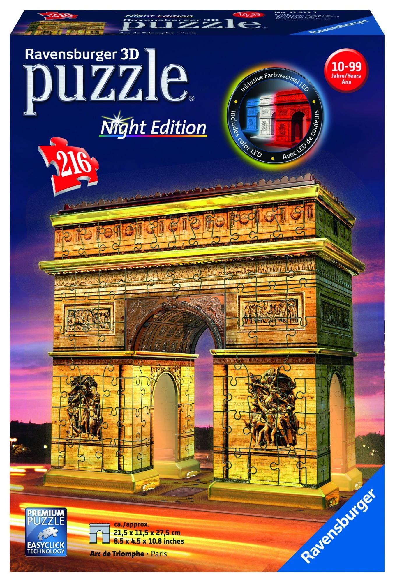 Ravensburger puzzle Łuk Triumfalny nocna edycja) 216 szt