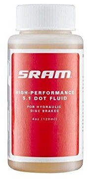 Sram hydrauliczne hamulce/bremsanlagen płyn hamulcowy 4oz/ok. 120 ML butelka, DOT 5.1, 00.5318.017.000, czerwony, 120 ML, 00.5318.017.000 PS8017000