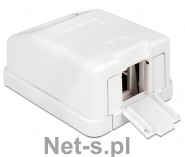 Delock Gniazdo nadtynkowe Keystone 1-portowe białe 86235