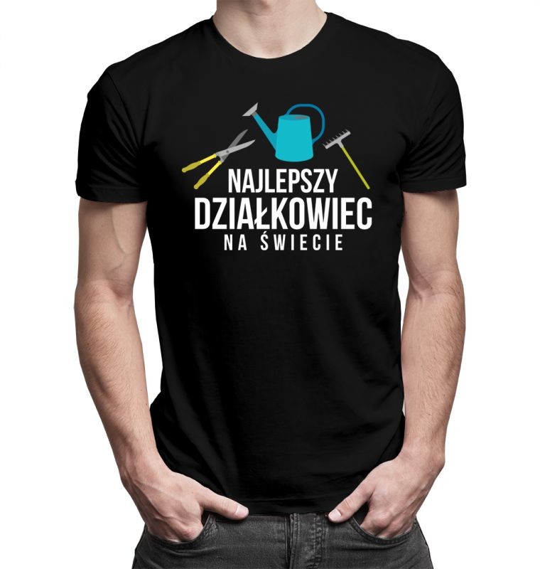 Najlepszy działkowiec na świecie - męska koszulka z nadrukiem
