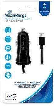 MediaRange Ładowarka samochodowa MRMA101-02 MicroUSB czarna MRMA101-02