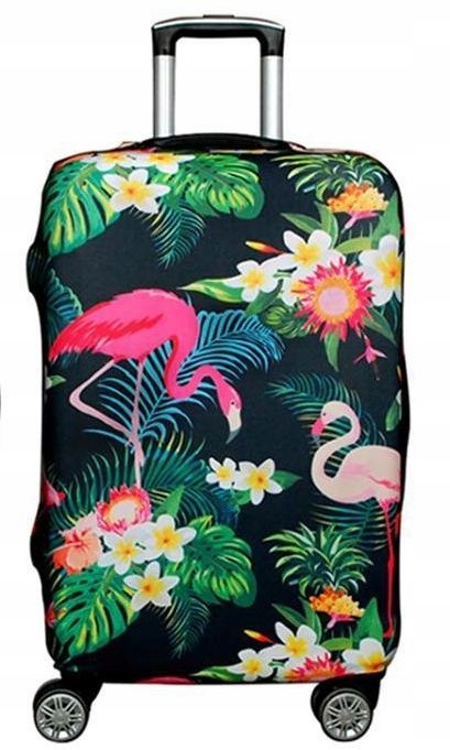 Ochronny Pokrowiec Na Dużą Walizkę Flamingi Etui L