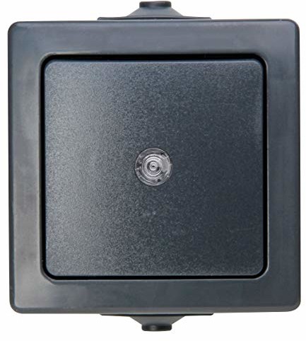 Kopp 566315004 Nautic przyciski, montaż natynkowy, do pomieszczeń wilgotnych, 250 V (10 A), IP44, antracyt