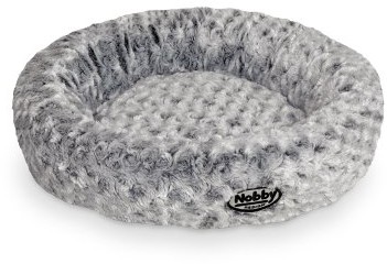 Nobby Donut poduszka dla małych psów i kotów Arusha  45 cm, czarny nakrapiany