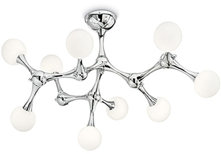 IDEAL LUX Lampa Sufitowa Nodino Pl9 Cromo 133393 Średnica 83,0 Wys. 47,5