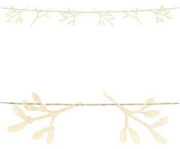 PartyDeco Girlanda "Jemioła" drewniana PartyDeco 127 cm GL22-100