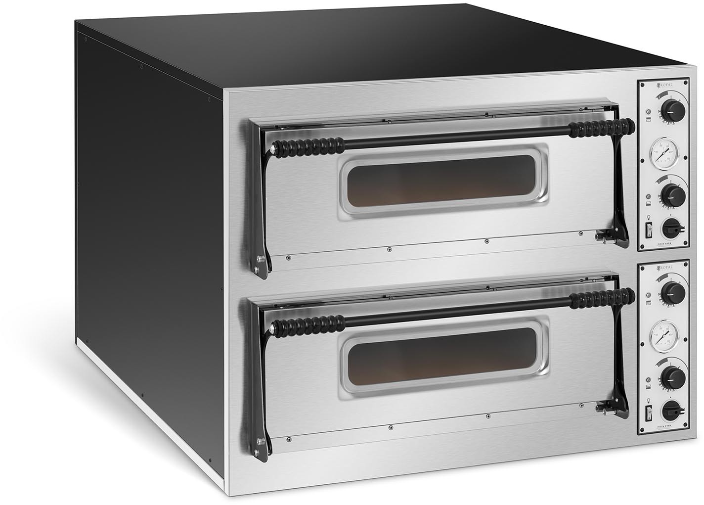 Royal Catering Piec do pizzy - dwukomorowy - 12 pizz 32 cm - RC-POB66 RC-POB66