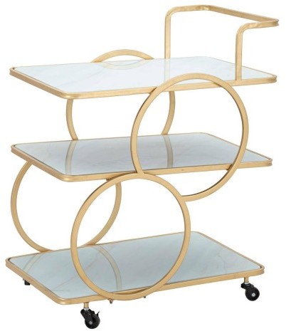 MAURO FERRETTI SRL Wózek kuchenny Trolley Marble Glass DD.15613