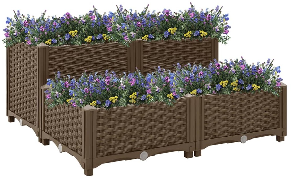 vidaXL Donica do podniesionej rabaty, 80x80x38 cm, polipropylen