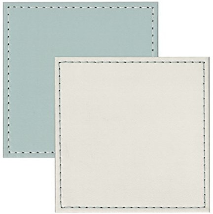 iStyle Bordiura i podkładka Style ze sztucznej skóry z kontrola-, odwraca się, tworzywo sztuczne, czekolada/kremowy, 4 sztuki FLCO1800X4