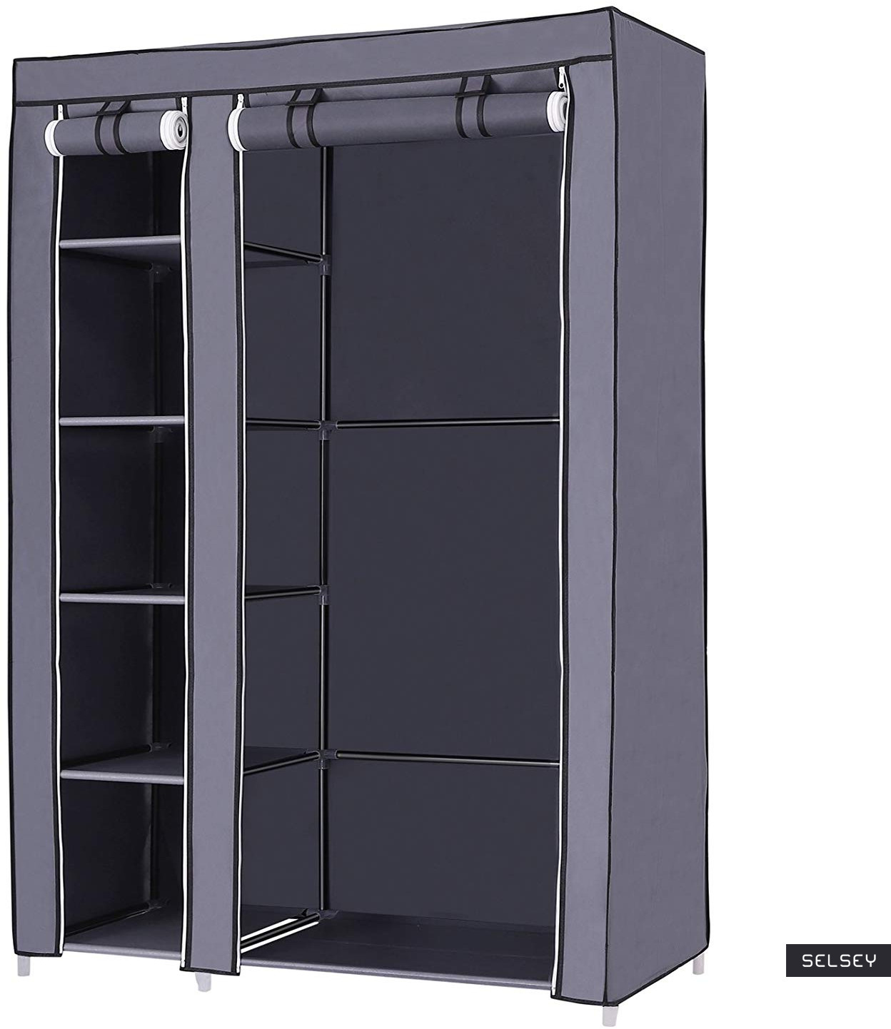 SELSEY Szafa Baratins 110 cm grafitow