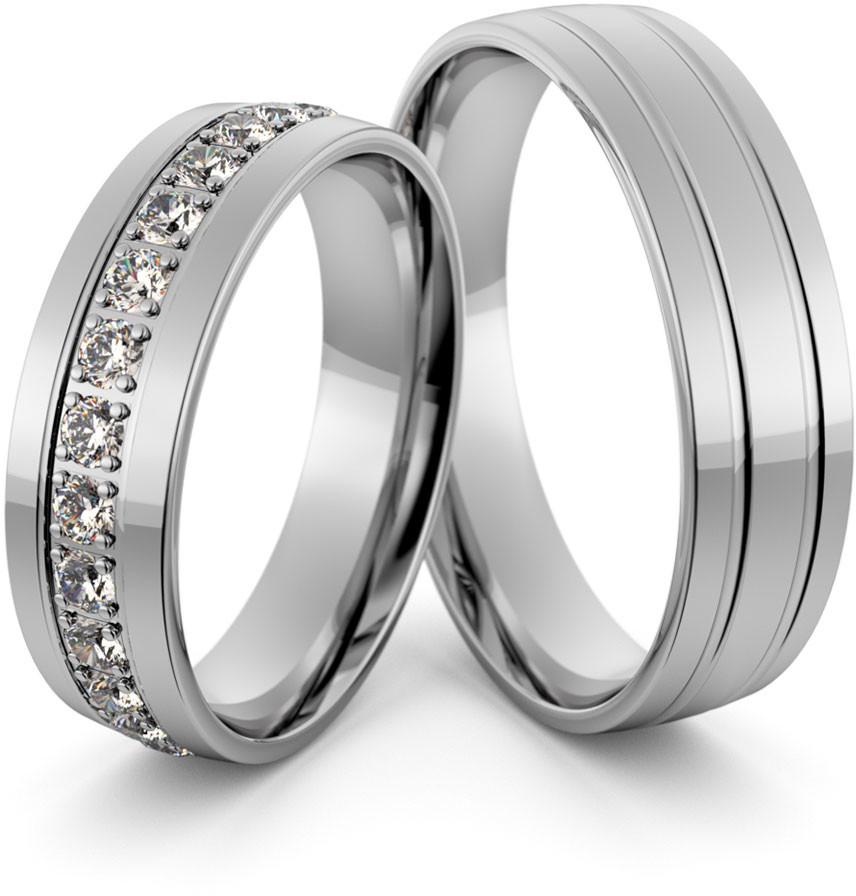 Eminence Obrączki srebrne z cyrkoniami swarovski - wzór Ag-389 Ag-389