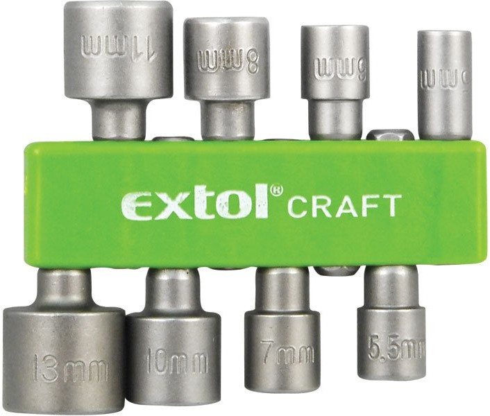 Extol CRAFT Klucze nasadowe do wiertarki/wkrętarki 8 szt 10213