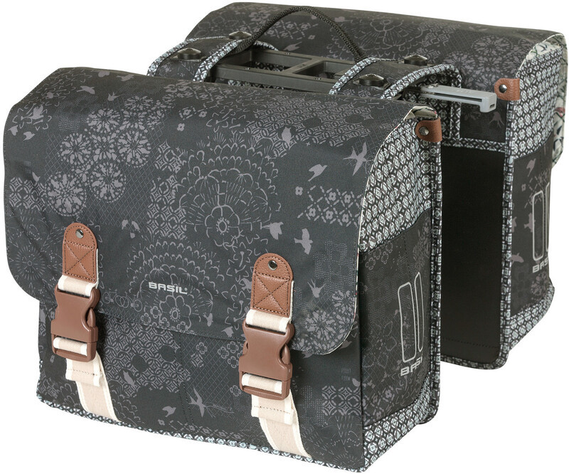Basil Bohme Double Bicycle Bag MIK 35l, charcoal 2021 Sakwy 18049