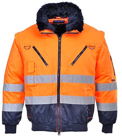 Portwest Kurtka pilotka  PJ50  ostrzegawcza, 3 w 1, 1 sztuka, xxl PJ50ONRXXL