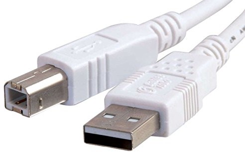 CABLESTOGO Cables To Go 81563 przewód (USB 2.0, typ A na typ-B, 5 m) Biały 757120815631