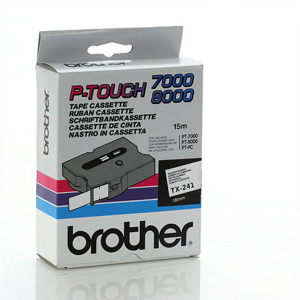 Фото - Інші витратні Brother TX-241 taśma, nadruk czarny na białym tle, 18 mm, oryginalna 