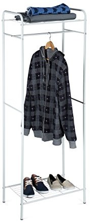 Relaxdays Wieszak na ubrania z półką  Sandra, metalowy, wieszak na garderobę, z drążek na ubrania, buty półka na buty może być również stosowana do 10020564_49