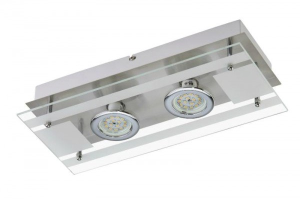 Briloner Lampa sufitowa LED, matowy nikiel, 2x LED GU10 5W 3552-022 3552-022