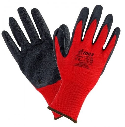Rękawice ochronne latex czerwone r.10 TW7499
