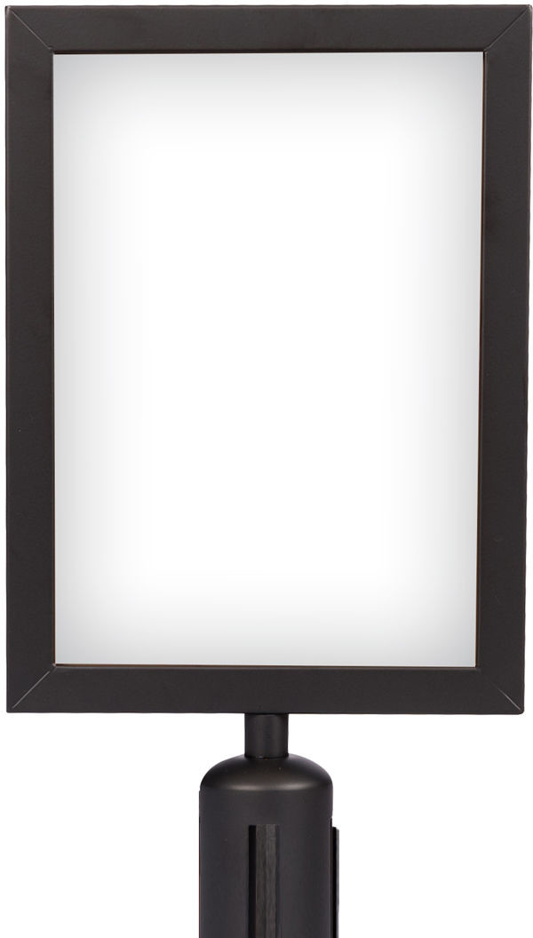 Ramka czarna A4 dwustronna na słupek odgradzający