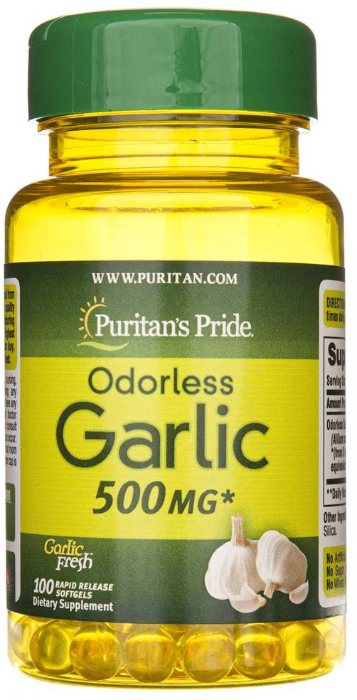 Puritan's Pride Puritan's Pride Czosnek Bezzapachowy 500 mg - 100 kapsułek
