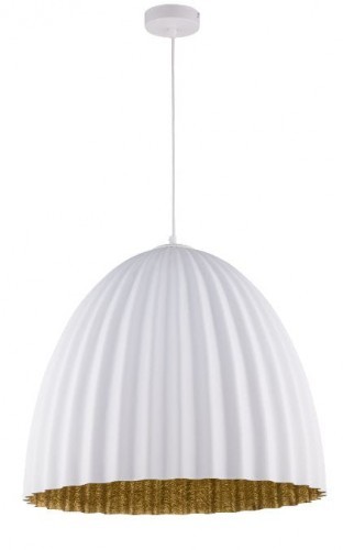 Sigma biała lampa wisząca 70 cm złota wew. TELMA 32029 duża lampa sufitowa nad stół do jadalni