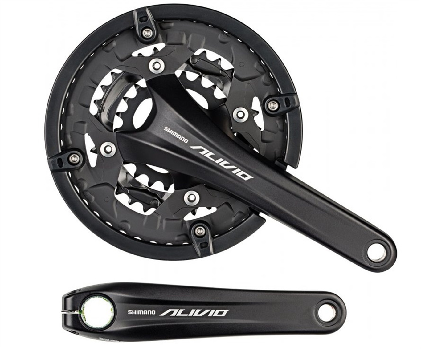 SHIMANO Mechanizm korbowy Alivio FC-T4060 czarny / Długość: 175 mm / Stopniowanie: 48-36-26 EFCT4060EX866CL