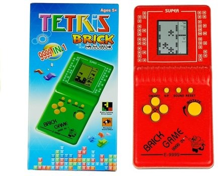 Lean Toys Gra Elektroniczna Tetris Kieszonkowa Czerwona