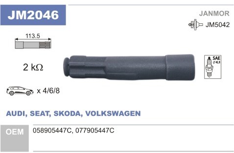 JANMOR Wtyczka, cewka zapłonowa JM2046