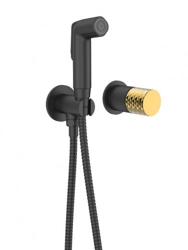 SEA HORSE Bateria OVE BLACK+GOLD bidetowa podtynkowa czarny mat/złoty BJV308/1B-R5