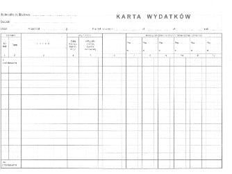 Firma krajewski Karta wydatków A4 / ryza 500 szt [Pu/K-220] Pu/K-220