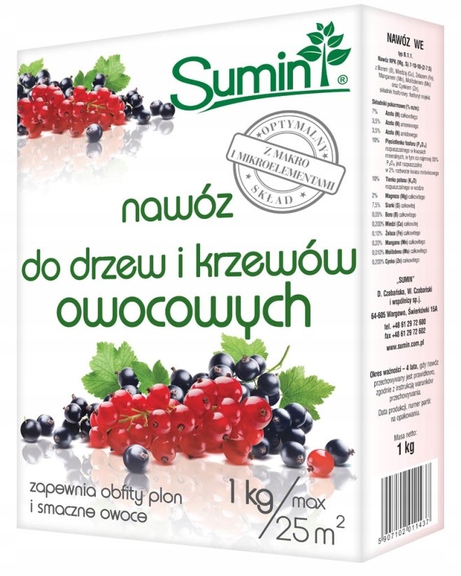 Sumin Nawóz do drzew i krzewów owocowych 1kg