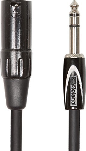 Roland Black seria symetryczny kabel połączeniowy jack 6,3 mm (męski) na XLR (męski), długość: 1,5 m RCC-5-TRXM RCC-5-TRXM