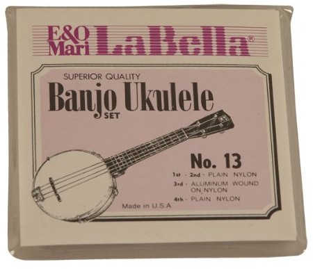 La Bella La Bella Zestaw 13 strun banjo ukulele, czerwone Set 13
